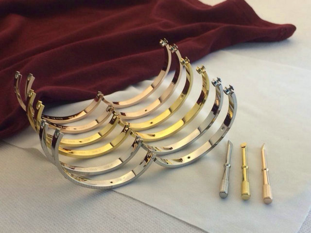 Hot 18K gold plated Fashion love carter bracelets bangles L316 titanium couple bracelet with a screwdriver