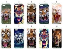Mobile Phone Cases Wholesale 10pcs/lot tiger Protective White Hard Case For Iphone 5C Free Shipping