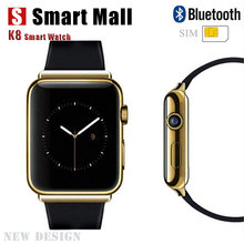 Smart Watch K8 Android 4.4 system with 2M pixels Webcam Wifi FM for Android Smart phones Support SIM Card smartwatch phone