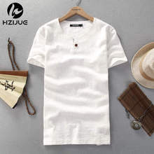 2015 Summer Style Men T shirt Fashion solid color Fitness T shirt linen Short Slim Fit
