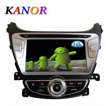 1024*600 8inch Capacitive Touchscreen Android 4.4 Hyundai Elantra 2014 Car DVD Player GPS Radio Stereo With USB Ipod WIFI Map BT