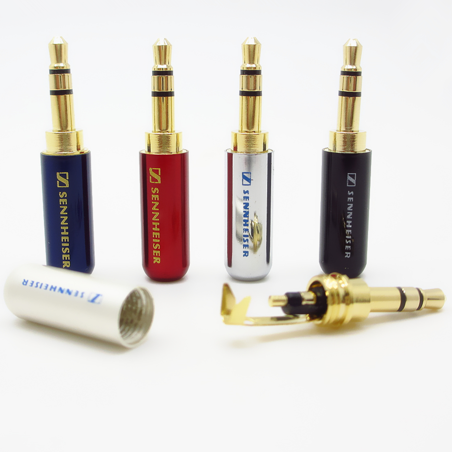 Free shipping 3 5 mm Audio jack connector Adapter gold plated headphone plug Laser light carving