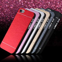 Cool Metal Gold Case For Apple iphone5 5S 5G Aluminum Plastic Hard Back Phone Accessories Brand