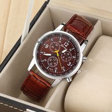 2015 new men costly quartz watches, fashion leisure business men’s watch, leather strap brand sports watch,A man’s gift