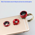 Mobile phone lens wide angle fisheye macro three in one universal set of specific external camera