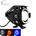 1 Piece Devil Angel Eyes U7 Universal LED DRL Motorcycles Driving Headlights Fog Lights Spotlight