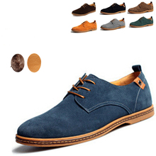 men sneakers Suede genuine leather oxfords california casual shoes men’s flats shoes 38-46 Size European style Free shipping