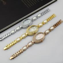 Set moda barrena / DiamondRose oro del reloj de la mujer de la señora cuarzo reloj de pulsera de Silve / oro acero inoxidable correa de reloj buen regalo
