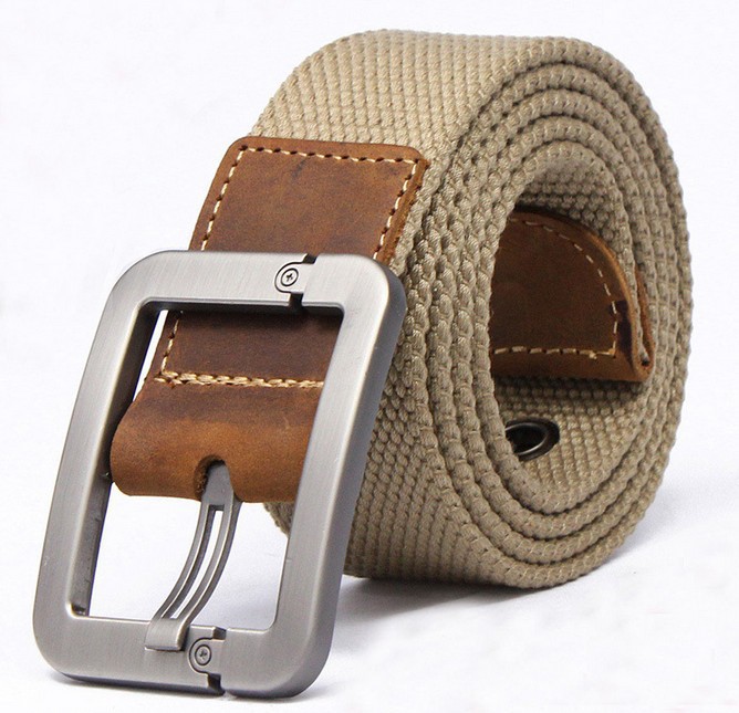 Men&#39;s Belts Fashion Casual men belt buckle canvas PU fashion canvas belt for men-in Belts ...