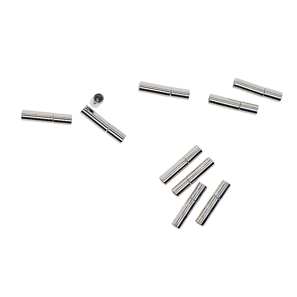 10 Sets 3mm Bayonet Push Clasp Leather Cord Ends Kumihimo Connector Findings