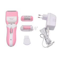 220-240V 3 in 1 Rechargeable Women Epilator Electric Shaver Hair Removal Feet Care Callus Remover Pedicure Kit Lady Epilator V55