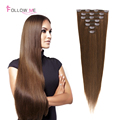 Straight Clip In Human Hair Extensions 4 Remy Malaysian Human Hair Clip In Extensions Full Head
