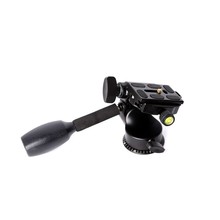 QZSD Q08 Aluminum Video Tripod Ball Head 3-way Fluid Head Rocker Arm with Quick Release Plate for DSLR Camera Tripod Monopod