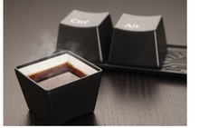 Fashion Creative Design keyboard Key CUP black white Coffee mug cup minimalist style for Gifts free