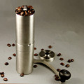YIJIE Coffee Grinder Stainless Steel Silver Hand Manual Handmade Coffee Bean Grinder Mill Kitchen Grinding Tool