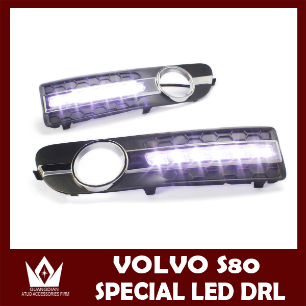 Night Lord  2009 2010 2011 2012 2013 Special Car LED DRL singel color  For Volvo S80L DRL Daytime running light  Free shipping