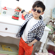 Cool Kids Boys Casual Suit Plaids Check Dots Lattice Jacket Coat Costume Outwear 2 7Y