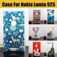 High Quality PC Painted Cartoon UV Print Hard Housing Cover Case For Nokia 925 Case For Nokia N925 Lumia 925 Case Cover Housing