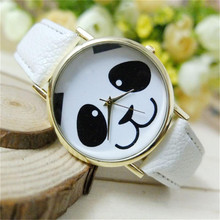 Hot Marketing Faux Leather Band Watch Fashion Panda Quartz Wrist Women Watch Sep4