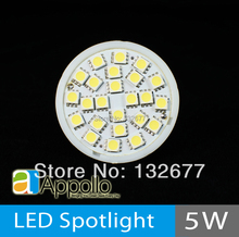 6pcs lot led spotlight mr16 gu5 3 gu10 e14 e27 5w 24 smd 5050 led bulbs