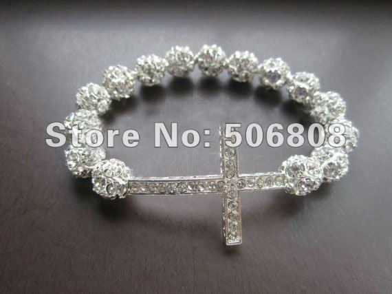 SIDEWAYS Cross Charm cross sideways Tone charm Disco bulk Rhinestone Silver Crystal Bracelets SIDEWAYS Cross Charm cross sideways Tone charm Disco bulk Rhinestone Silver Crystal Bracelets