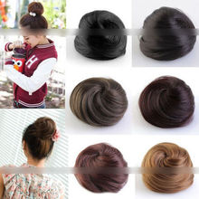 One PC Free Shipping Black/Light Brown/Dark Brown Clip In Hair Bun Hairpiece Hair Extension Sale