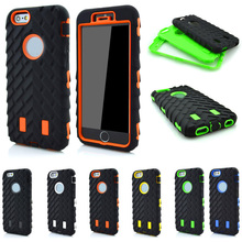 Tire Dual Layer TPU + Hard Plastic 3 in 1 Armor Hybrid Protection Back Case For Iphone 5C phone Cases