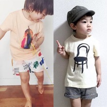 bobo* choses* new 2016 baby kids summer cotton T-shirts children fashion top cloth 1-6Y high quality free shipping