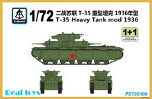 S-modelo PS720100 1/72 T-35 tanques pesados Mod 1936 kit modelo de plástico