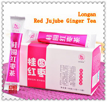 Hot Sale!! Longan Red Jujube Ginger Tea Chinese Style Coffee Bean Power Green Ginger Health Tea 180g=15Small Bag Free Shipping