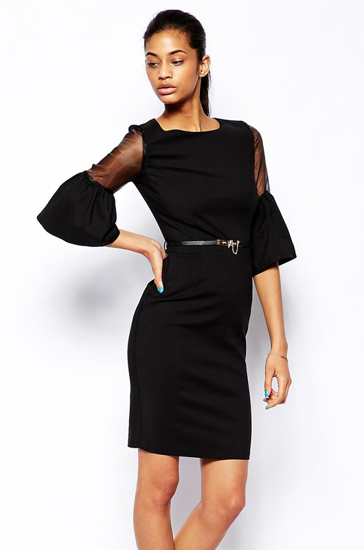 2015-Women-Elegant-Little-Black-Pencil-Midi-Dress-Cocktail-Party-Dress ...