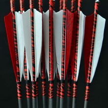 6pcs pack 80cm Carbon Arrows Spine 500 With Turkey feather for 20 50lbs Longbow Recurve Bow