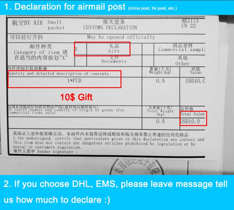 airmail post declare