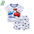 HH Baby boy clothes 2017 baby summer clothing Short sleeved Casual Children print cartoon Shirt Shorts