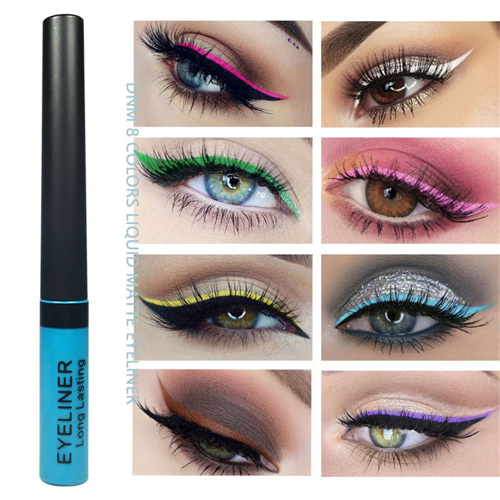 Koop Matte Ogen Oogschaduw Waterdichte Glitter Vloeibare Eyeliner