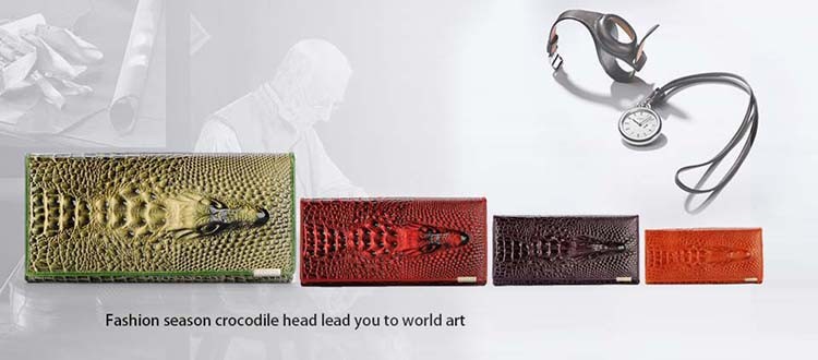 Long croodile head women wallet750