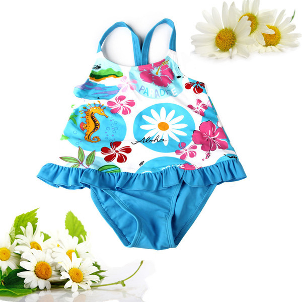 Cute Baby Kids Swimsuit Biquini Bikini One Pieces Infantil Swim Diaper Costume Tankini Swimwear Bathing For
