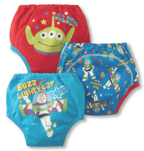 3pcs/lot Baby Potty Training Pants/Child Diaper Cover/Reusable Washable Training Urine Nappies/Cartoon Nappy/Children Underwear