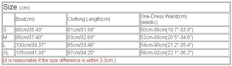 size chart for wc0375