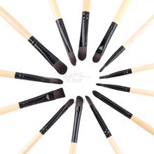 24Pcs set Eyeshadow Powder Brush Set Cosmetic Makeup Brush Tool Kits with Black Leather Case wholesale