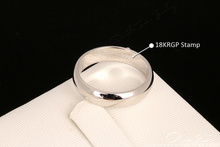 Simple Style Round Couple Rings 18K Rose Gold Platinum Plated Fashion Brand Toe Jewelry For Men