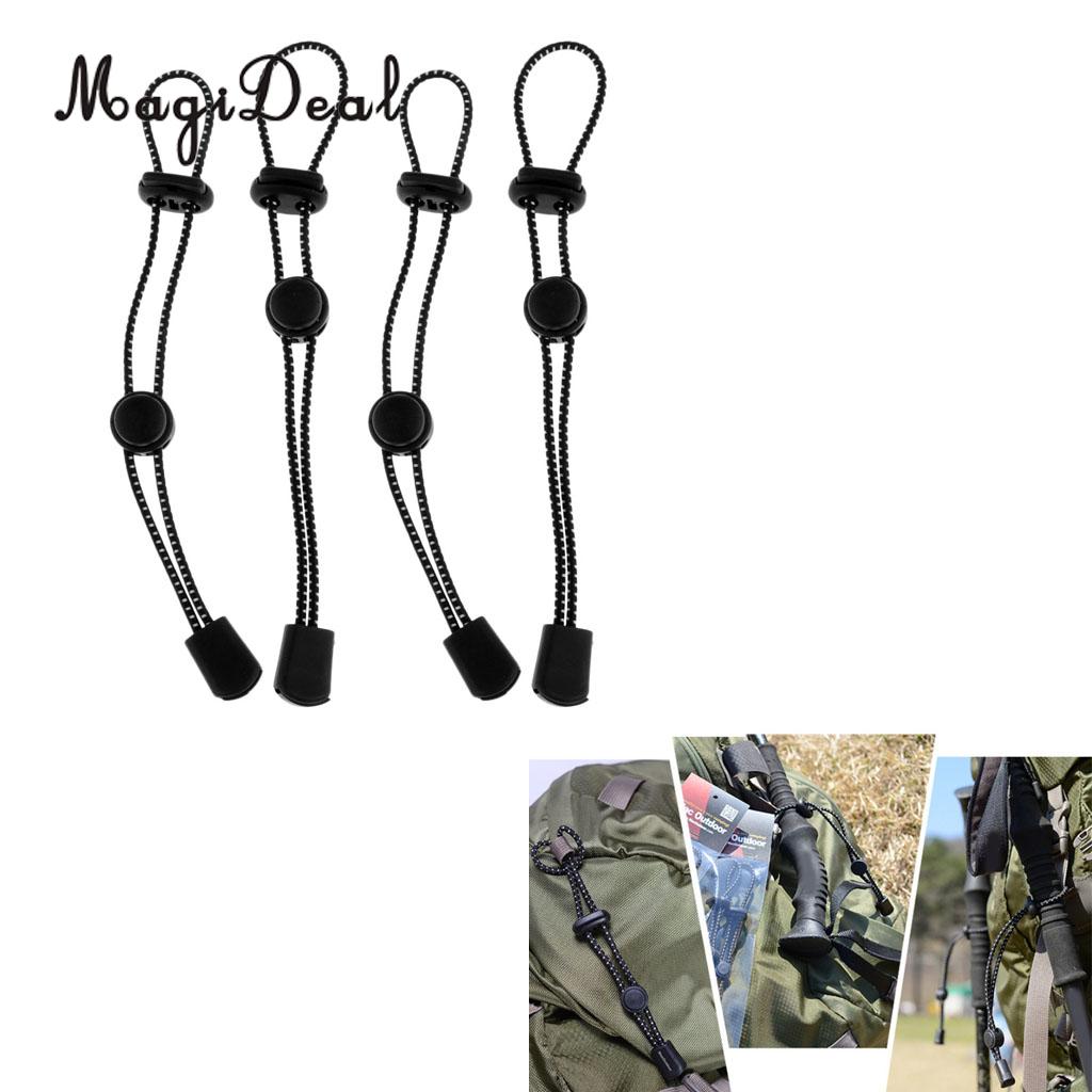 Description Picture 2 of item4pcs Backpack Walking Stick Holder Trekking Hiking Pole Fixing Tie Cord Rope Outdoor Sports Small Tools