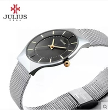 Top Brand Julius Men’s Watches Stainless Steel Band Analog Display Quartz Men Wrist watch Ultra Thin Dial business Men montre