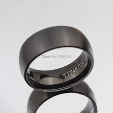 Titanium Letter Symbol Stainless Steel Mens Band Ring 8mm Width Luxury Deluxe