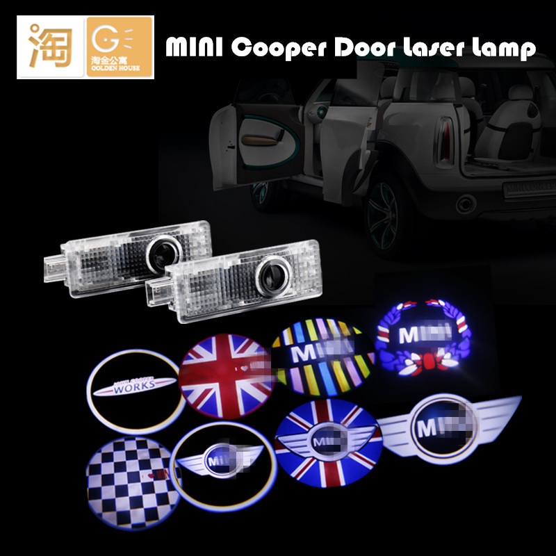 2Xpcs MINI cooper R55 R56 R60 F55 F56 door laser lamp projector Ghost Shadow light 11