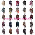 100pcs lot scarfs fashionable Za Fashion Winter Women Cashmere Plaid Tartan Blanket Scarf Pashmina Scarves Shawl