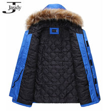 M 2XL Fashion Long Thick Hat Winter parkas Men Cotton Zipper Warm Winter Coat Men Solid