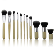 Designed 11Pcs set Professional Wood Handle Makeup Make Up Cosmetic Eyeshadow Foundation Concealer Brushes Set Tools