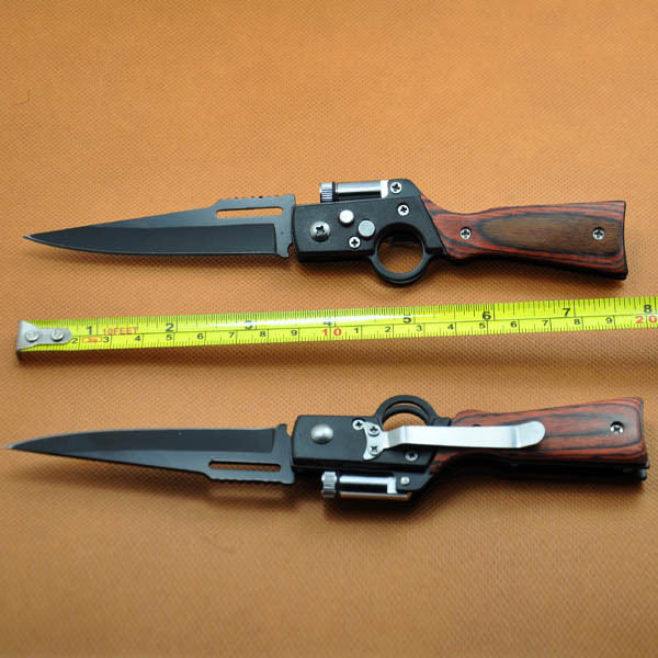 AK47 type Tactical Folding Blade Knife Survival Outdoor Hunting Camping Combat Pocket Knife With LED light