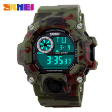 New 50M Waterproof Men Military Army Sports LED Digital Multifunction Watch Outdoor Travel Student Wristwatches Wild camouflage